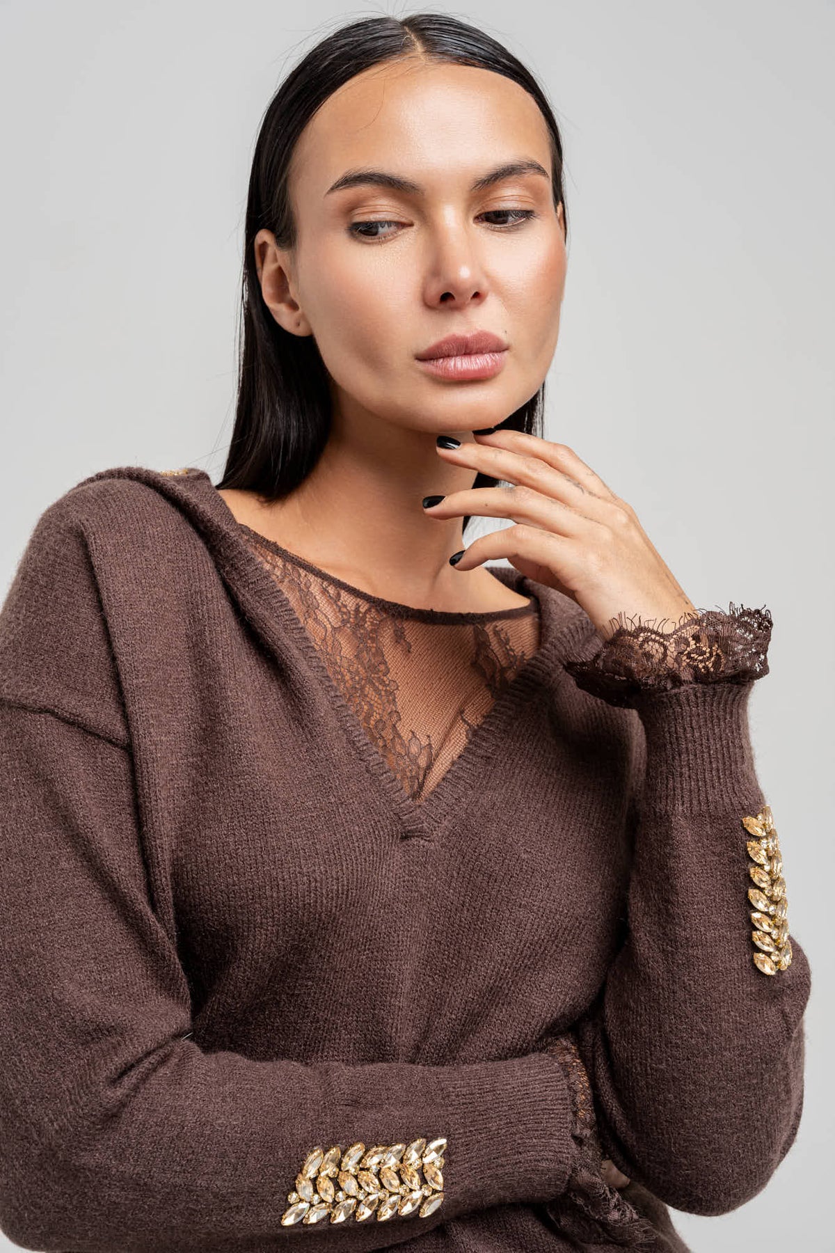 Maglia Belynda Marrone - Spazio22