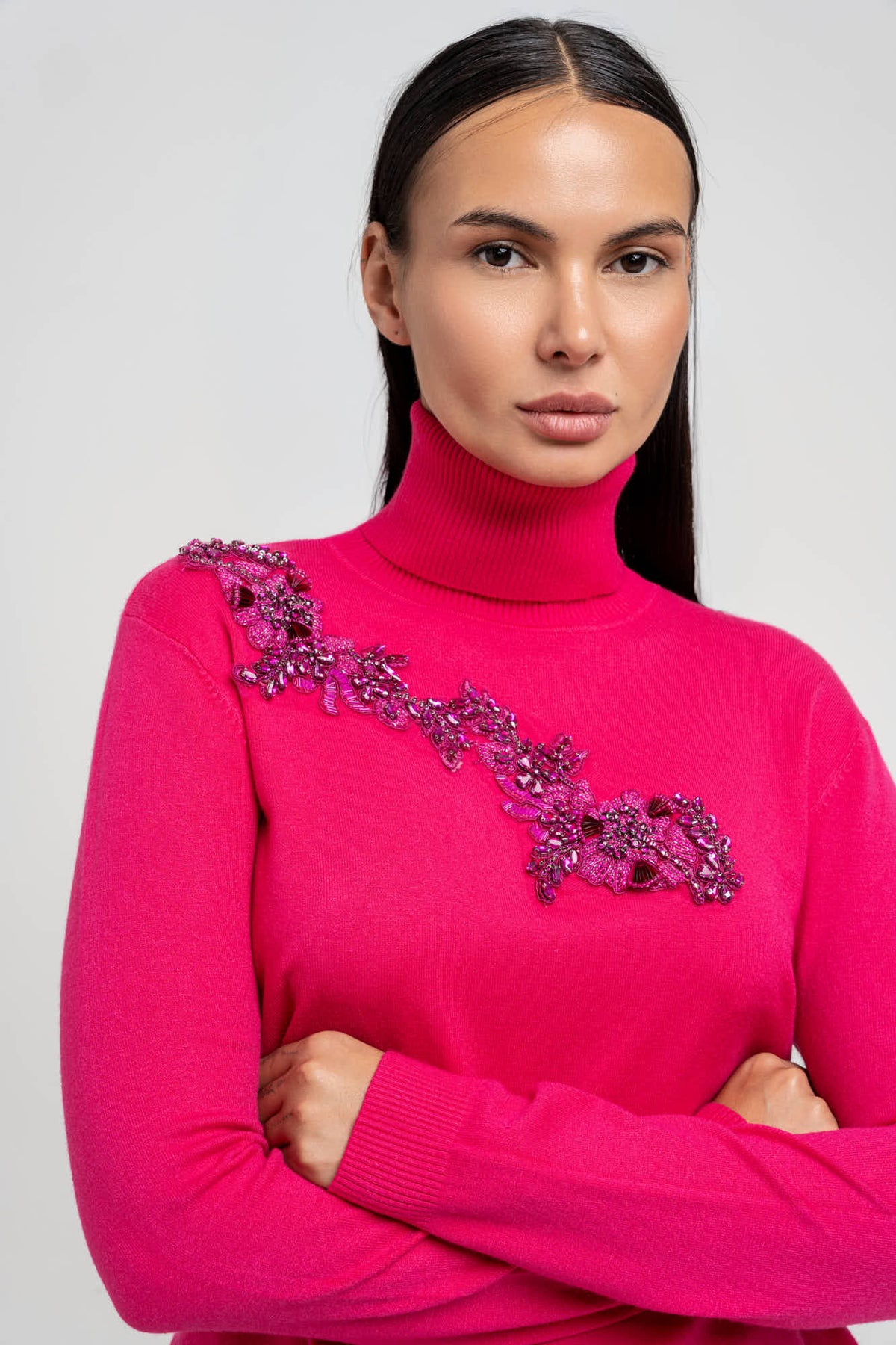 Maglia Collo Alto Nina Rosa