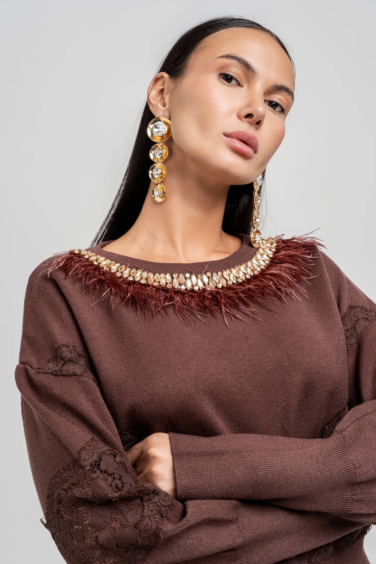 Maglia Amalia Marrone
