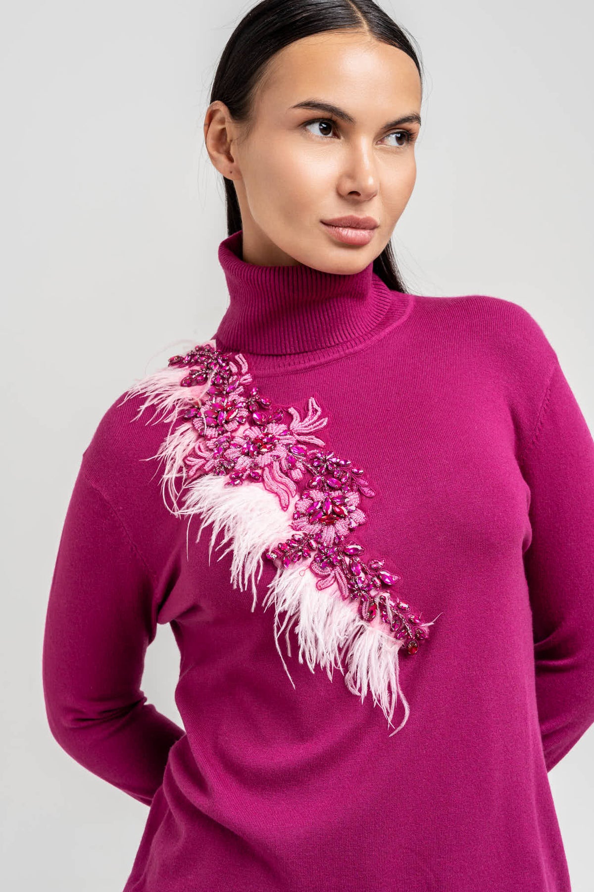 Maglia Collo Alto Devon Viola