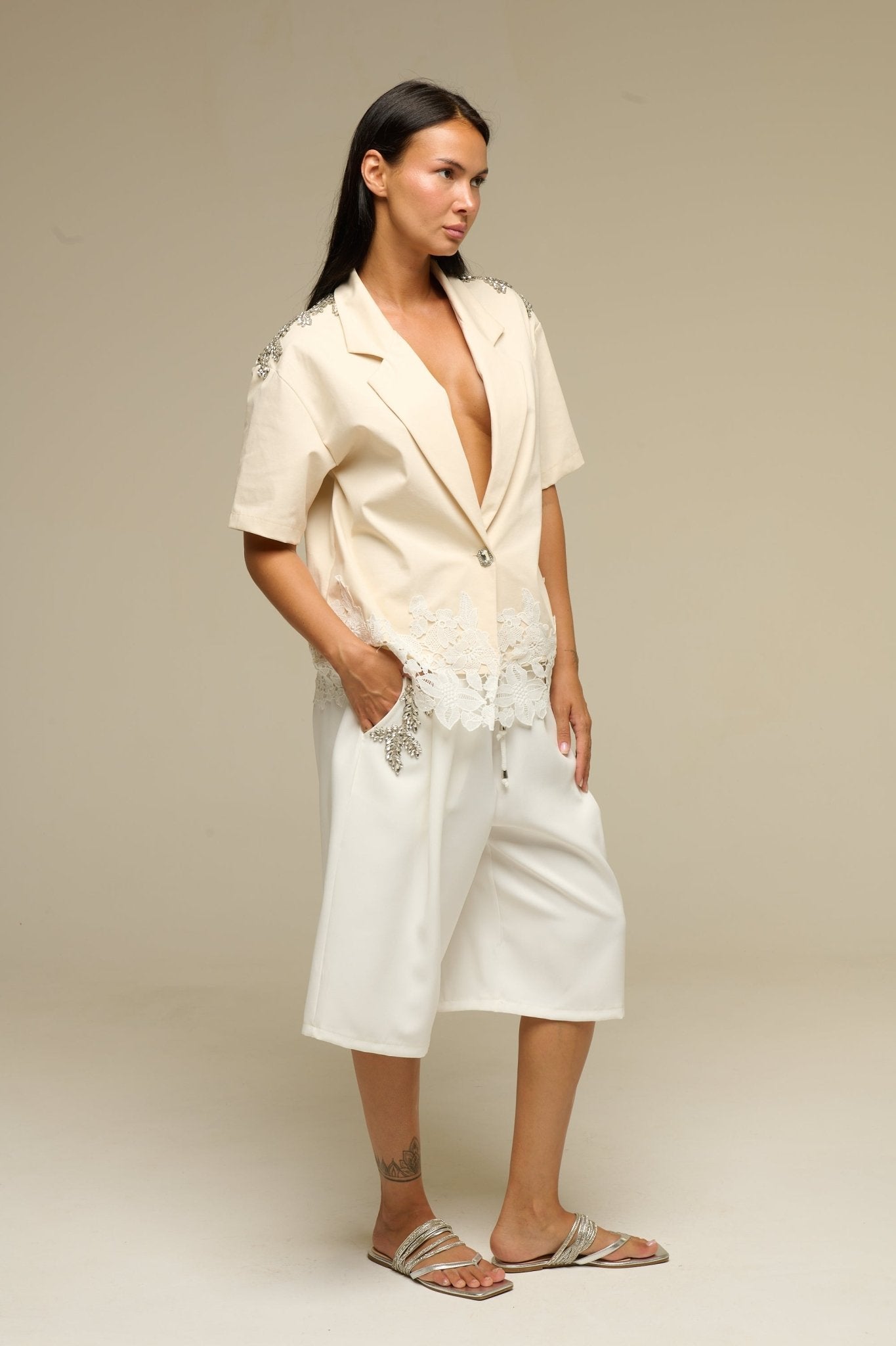 Completo Gilet Beige Camomile - 22 Spazio Boutique