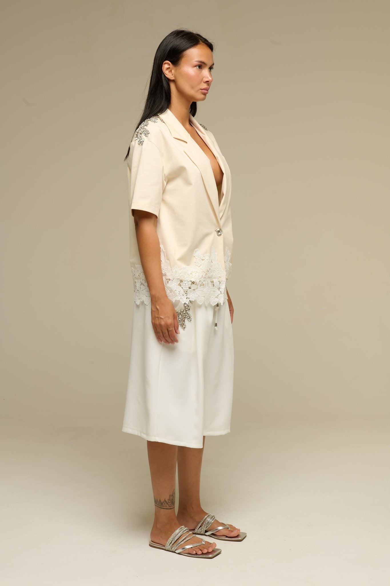 Completo Gilet Beige Camomile - 22 Spazio Boutique