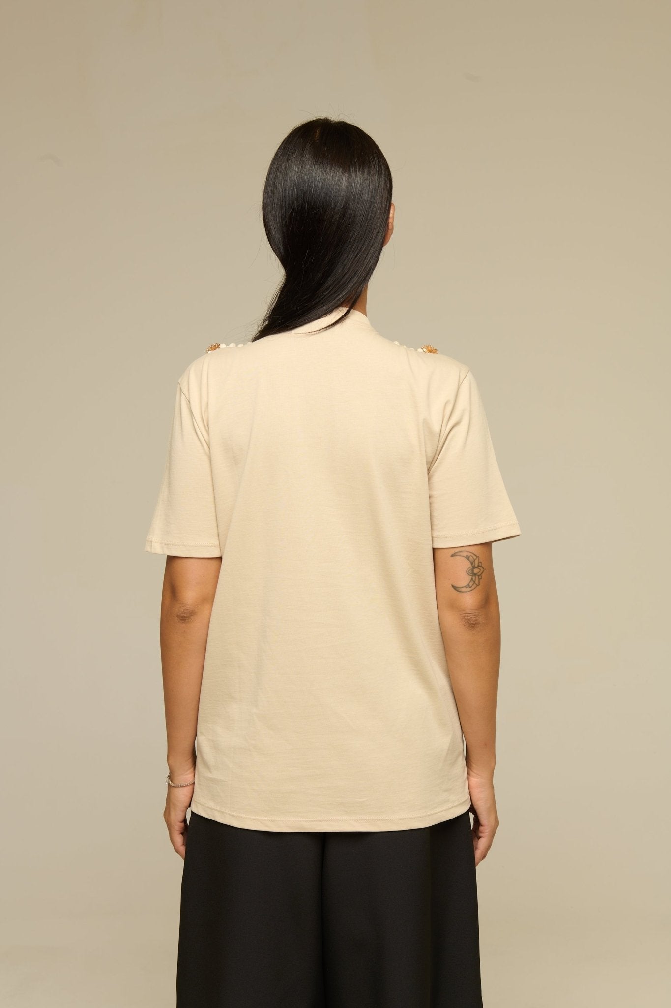 T-Shirt Beige Coral - 22 Spazio Boutique