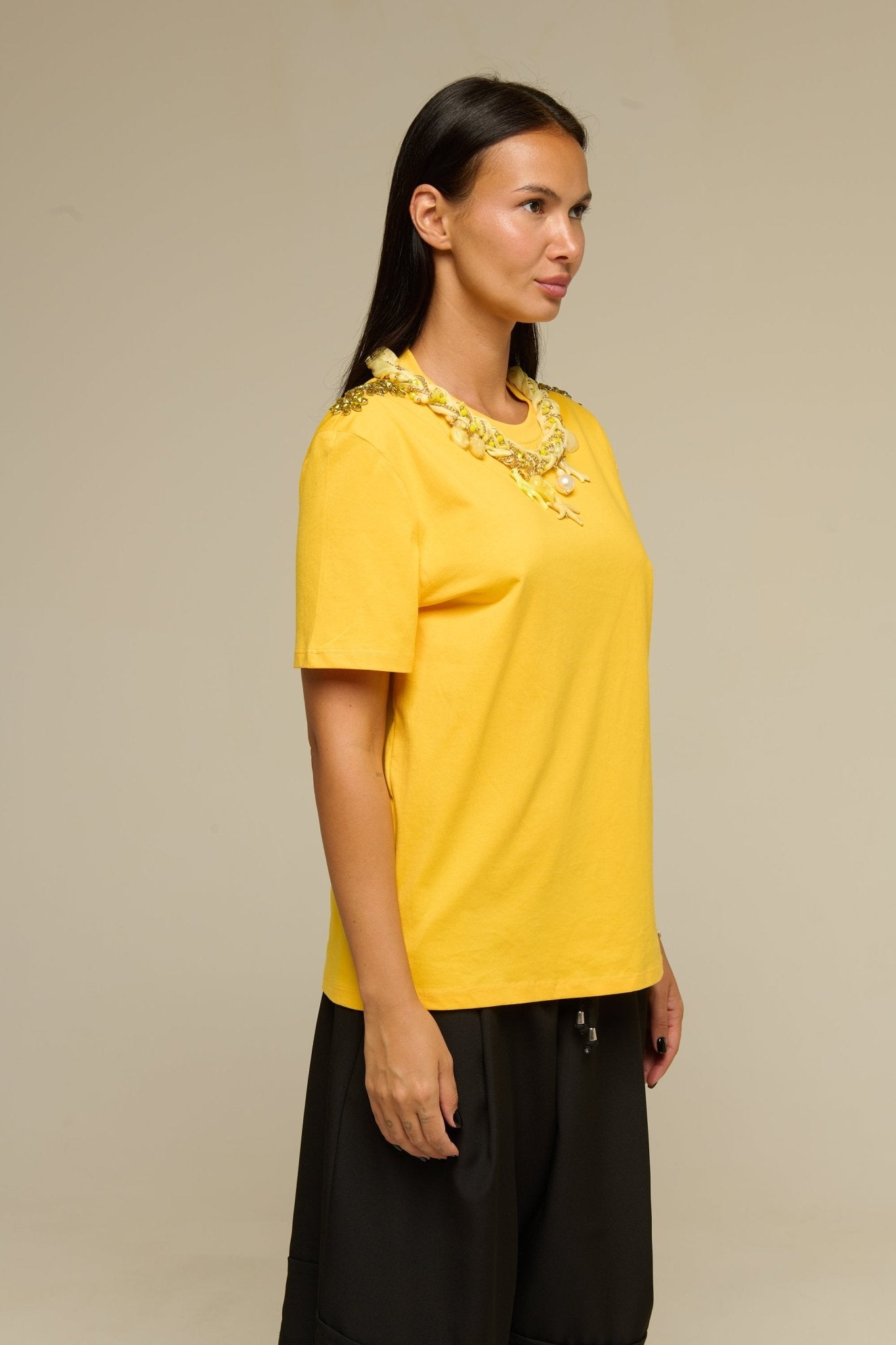 T-Shirt Gialla Coral - 22 Spazio Boutique