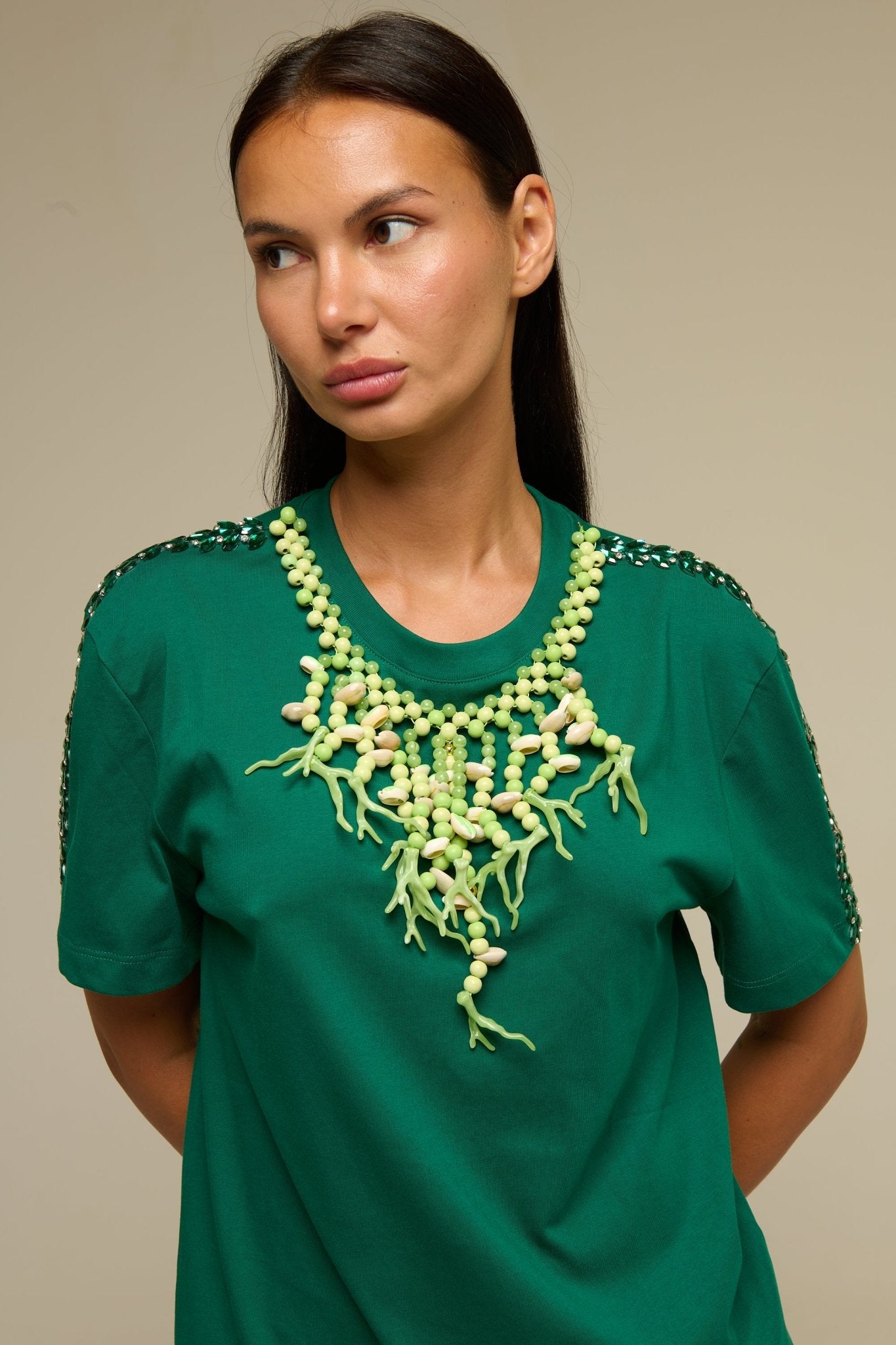 T-Shirt Verde Coral - 22 Spazio Boutique