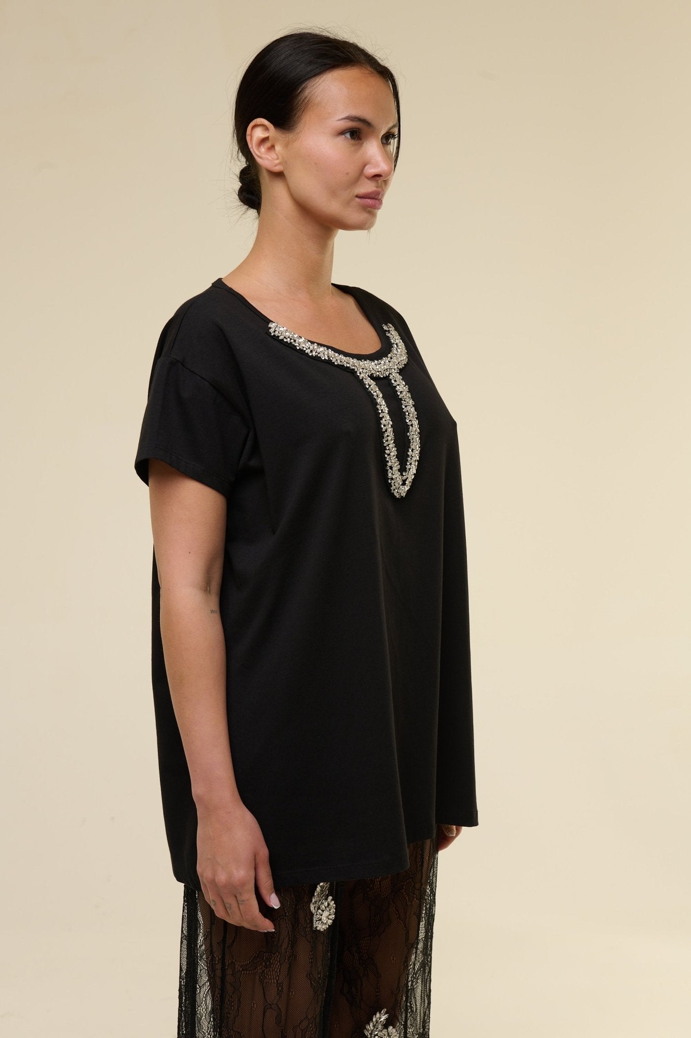 T-Shirt Nera Emyly - 22 Spazio Boutique