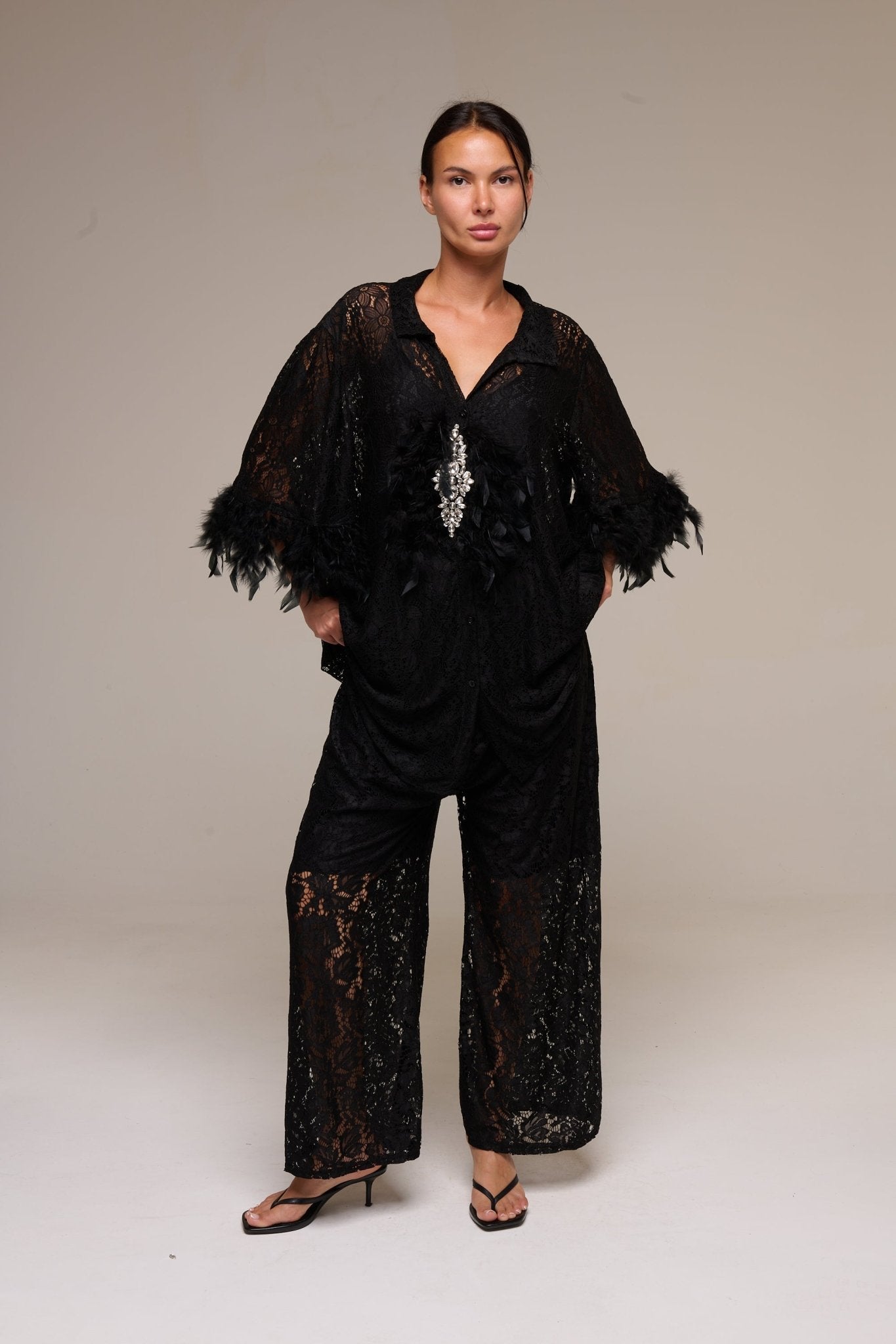 Completo Pizzo Jessica Nero - 22 Spazio Boutique