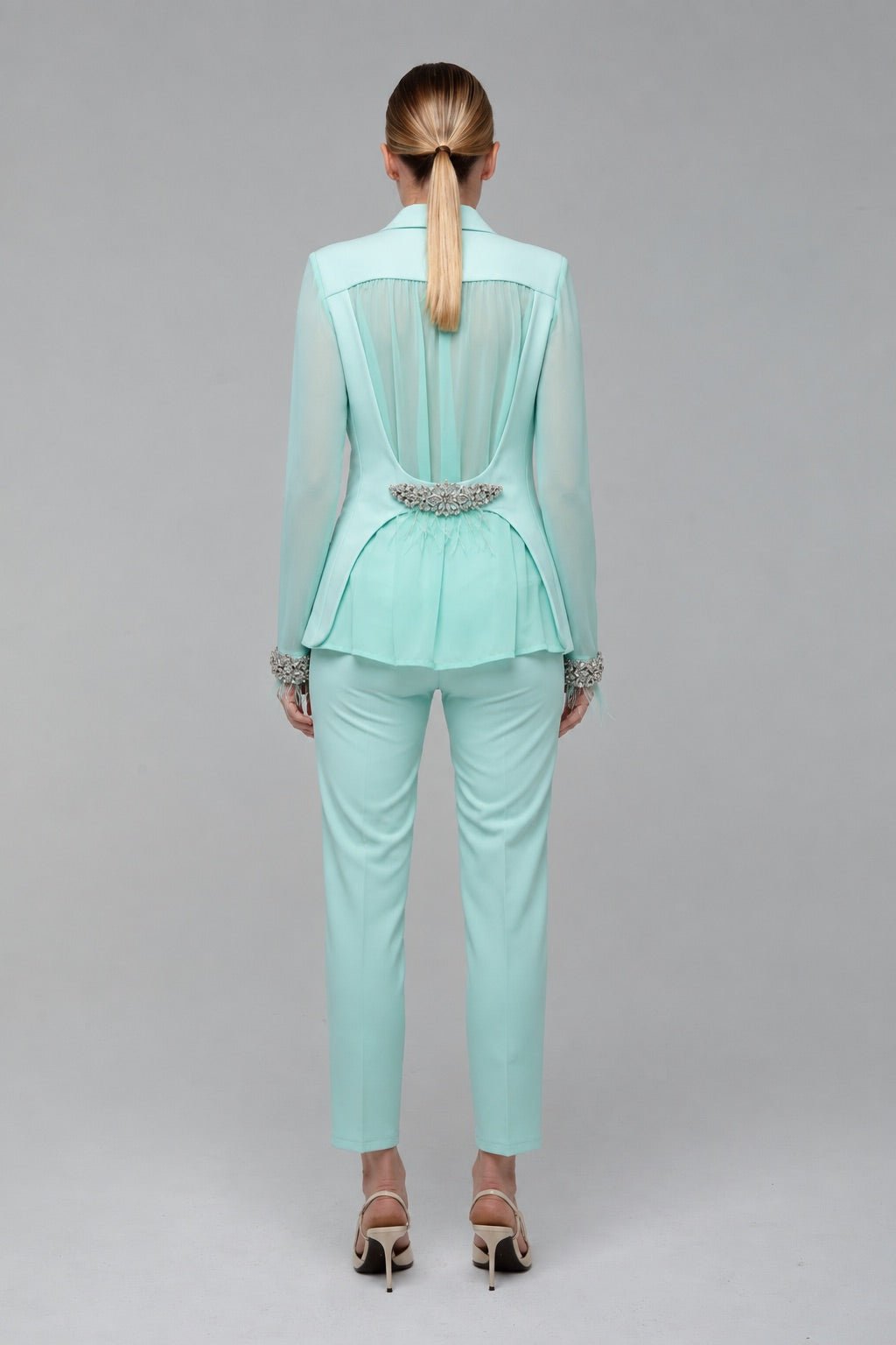 Tailleur Chiffon Verde Tiffany - spazio ventidue