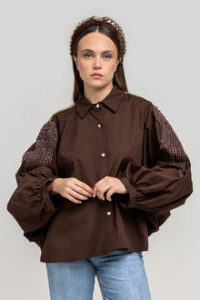 Camicia Leony Marrone