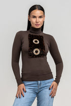 Maglia Collo Alto Evan Marrone