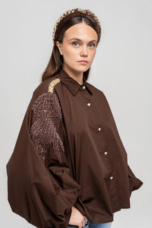 Camicia Leony Marrone