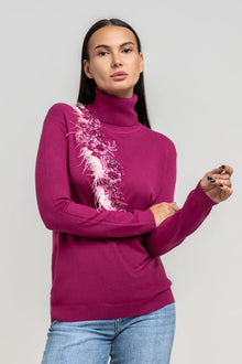 Maglia Collo Alto Devon Viola