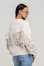 Maglia Frangia Beige