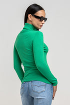 Maglia Collo Alto Leaf Verde
