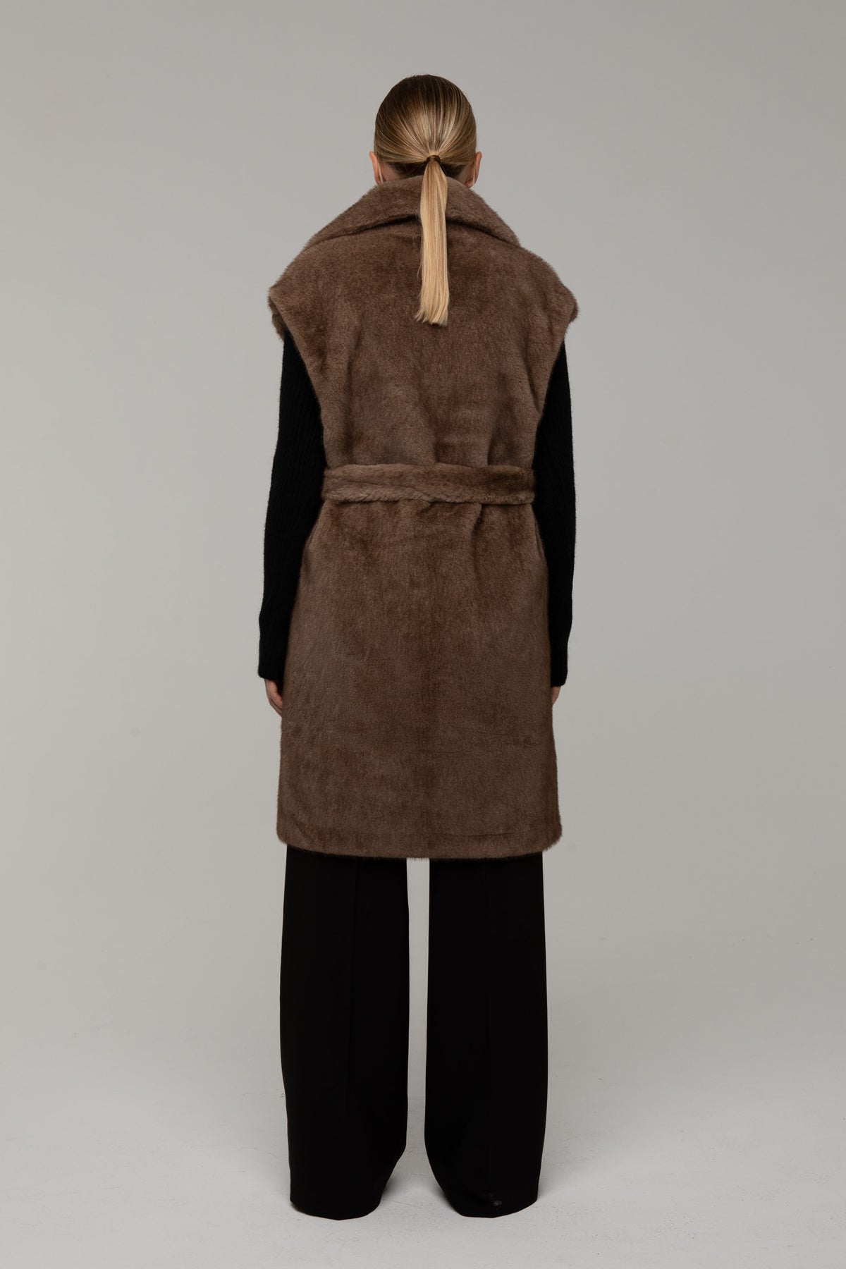 Cappotto Pelliccia Lucy Marrone - spazio ventidue
