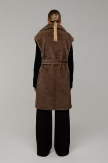 Cappotto Pelliccia Lucy Marrone - spazio ventidue
