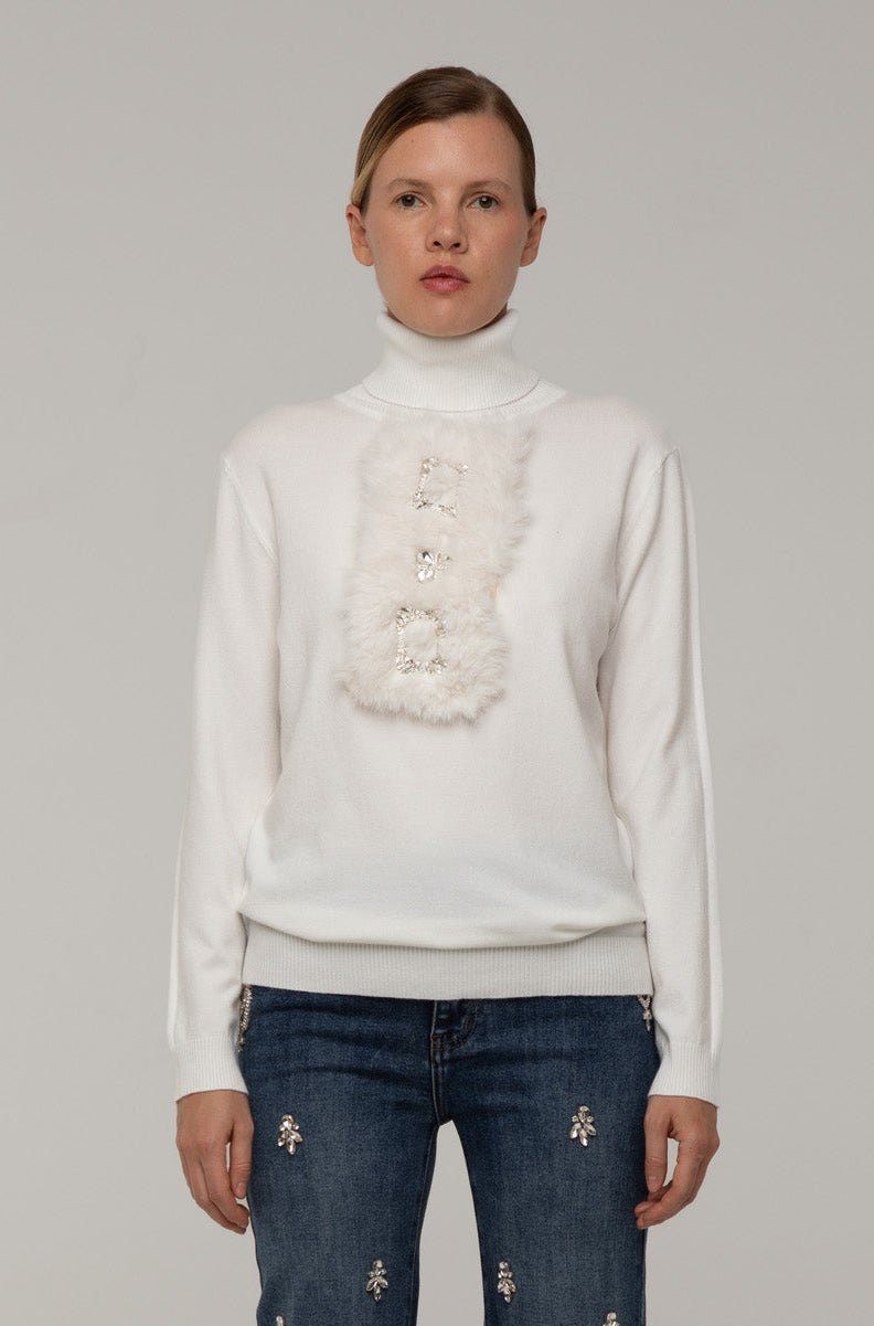 Maglia ColloAlto Ollie Bianca - spazio ventidue
