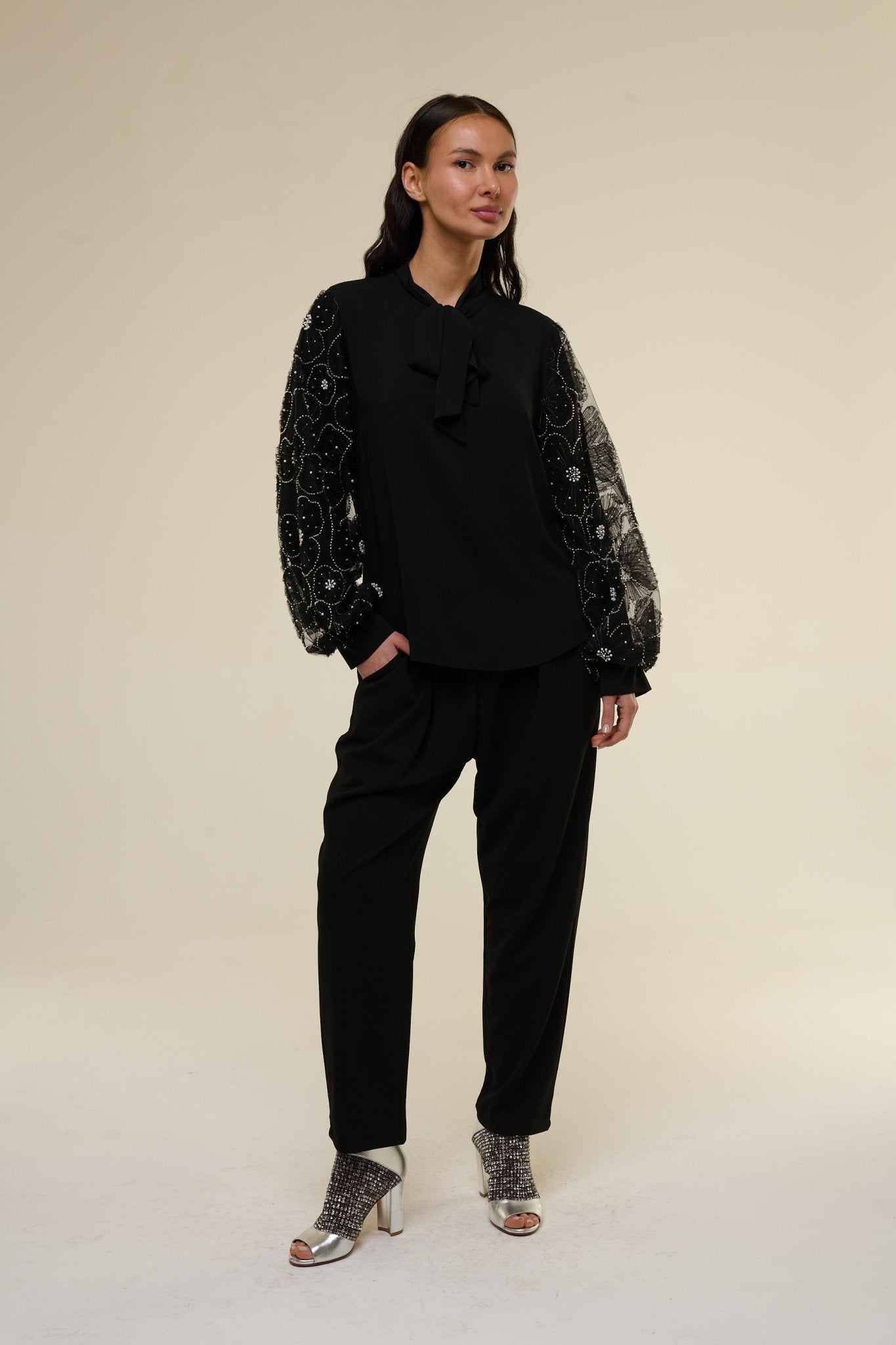 Camicia Black Flower - 22 Spazio Boutique