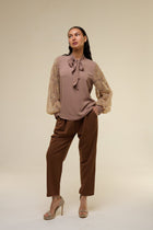 Camicia Brown Flower - 22 Spazio Boutique