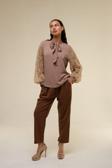 Camicia Brown Flower - 22 Spazio Boutique