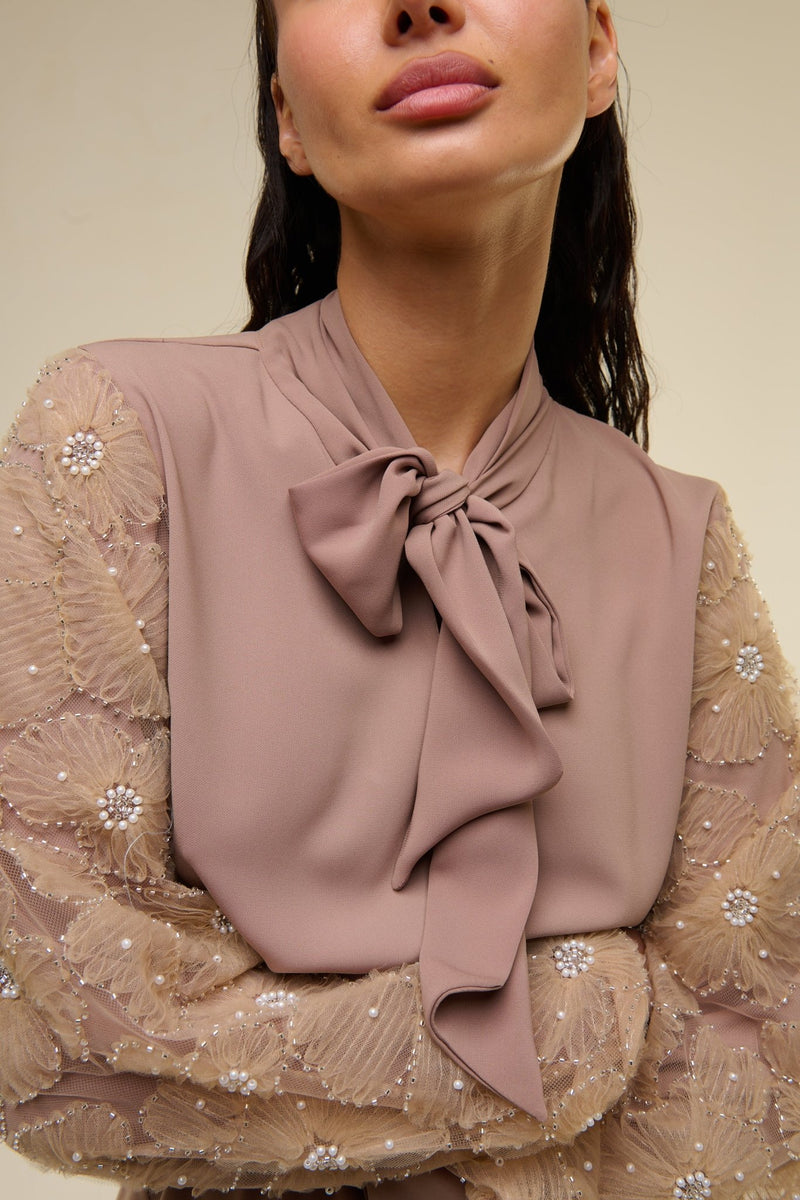 Camicia Brown Flower - 22 Spazio Boutique