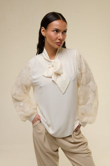 Camicia Cream Flower - 22 Spazio Boutique