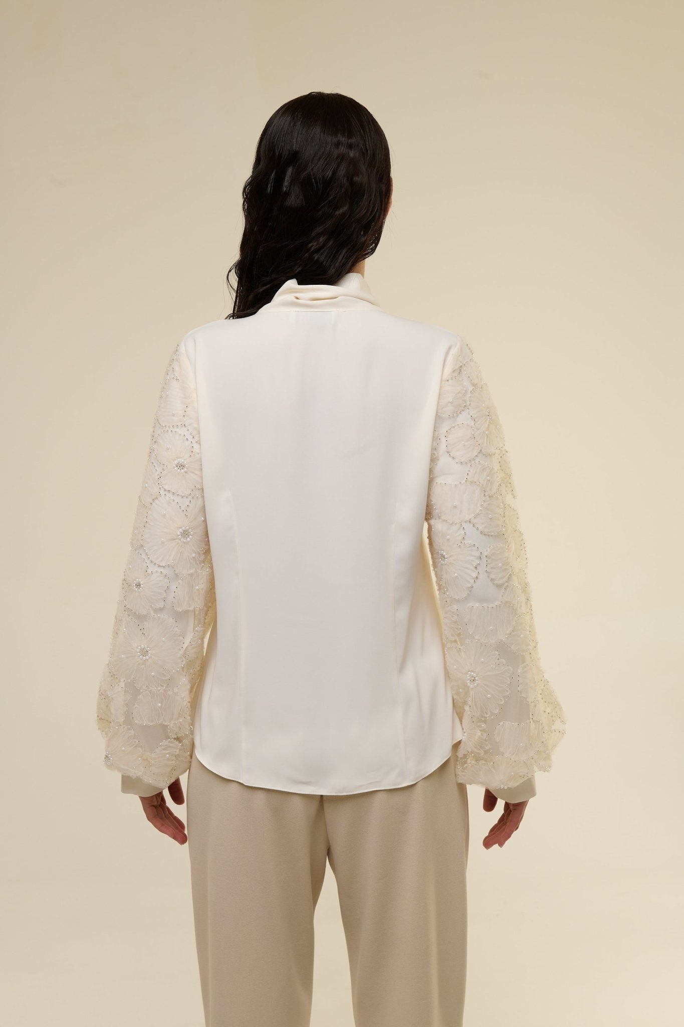 Camicia Cream Flower - 22 Spazio Boutique