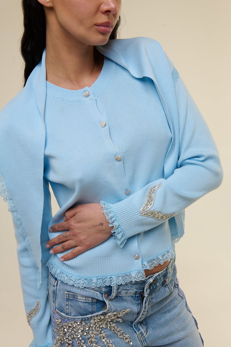 Cardigan Adeline Azzurro - 22 Spazio Boutique