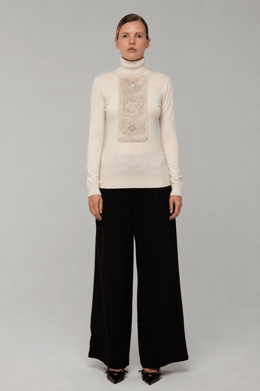 Maglia ColloAlto Flory Beige - spazio ventidue