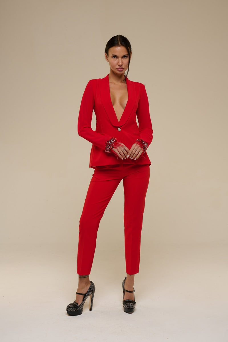Tailleur Chiffon Rosso - 22 Spazio Boutique