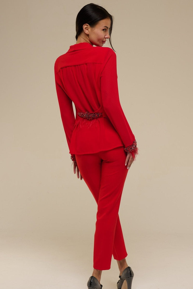 Tailleur Chiffon Rosso - 22 Spazio Boutique