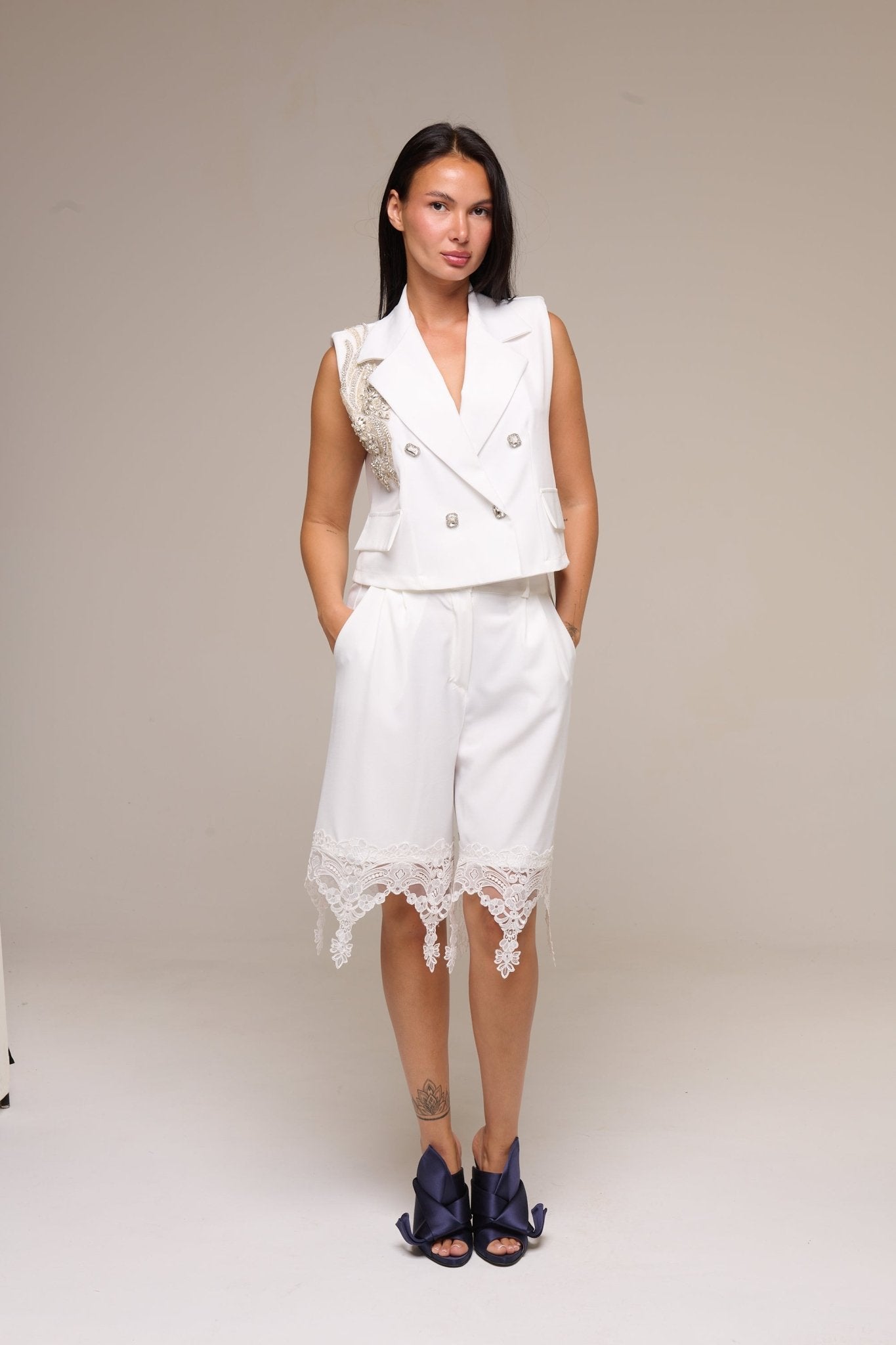 Completo Smanicato Ava Bianco - 22 Spazio Boutique
