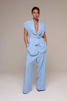 Completo Smanicato Celeste Ida - 22 Spazio Boutique