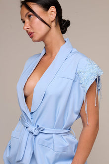 Completo Smanicato Celeste Ida - 22 Spazio Boutique