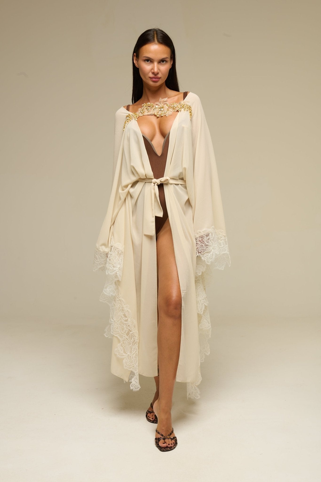Caftano Beige King - 22 Spazio Boutique