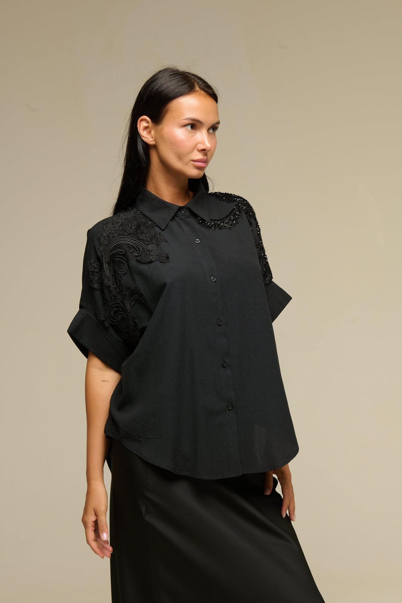 Camicia Nera Shelby - 22 Spazio Boutique