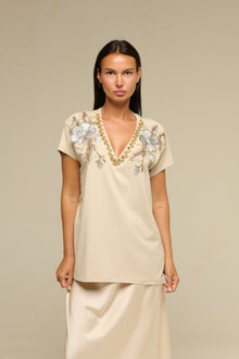 T-Shirt Beige Harrie - 22 Spazio Boutique