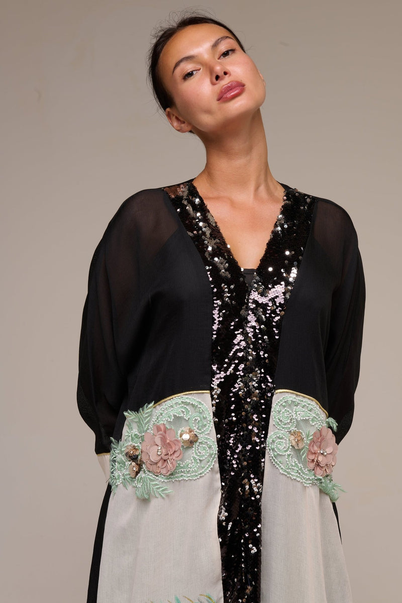 Caftano Nero Spring - 22 Spazio Boutique