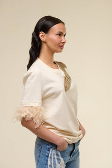 T-Shirt Beige Gioiello - 22 Spazio Boutique