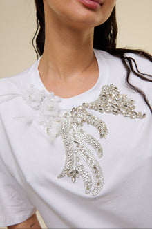 T-Shirt Bianca Gioiello - 22 Spazio Boutique