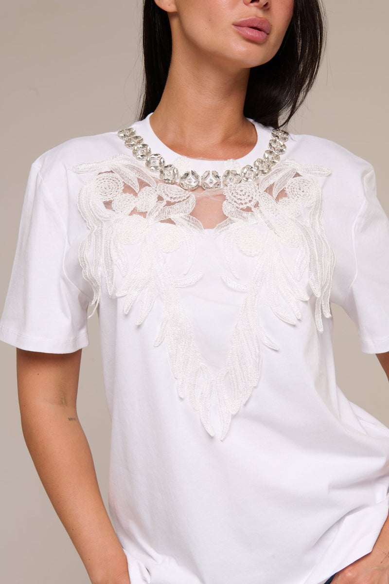 T-Shirt Bianca Patty - 22 Spazio Boutique