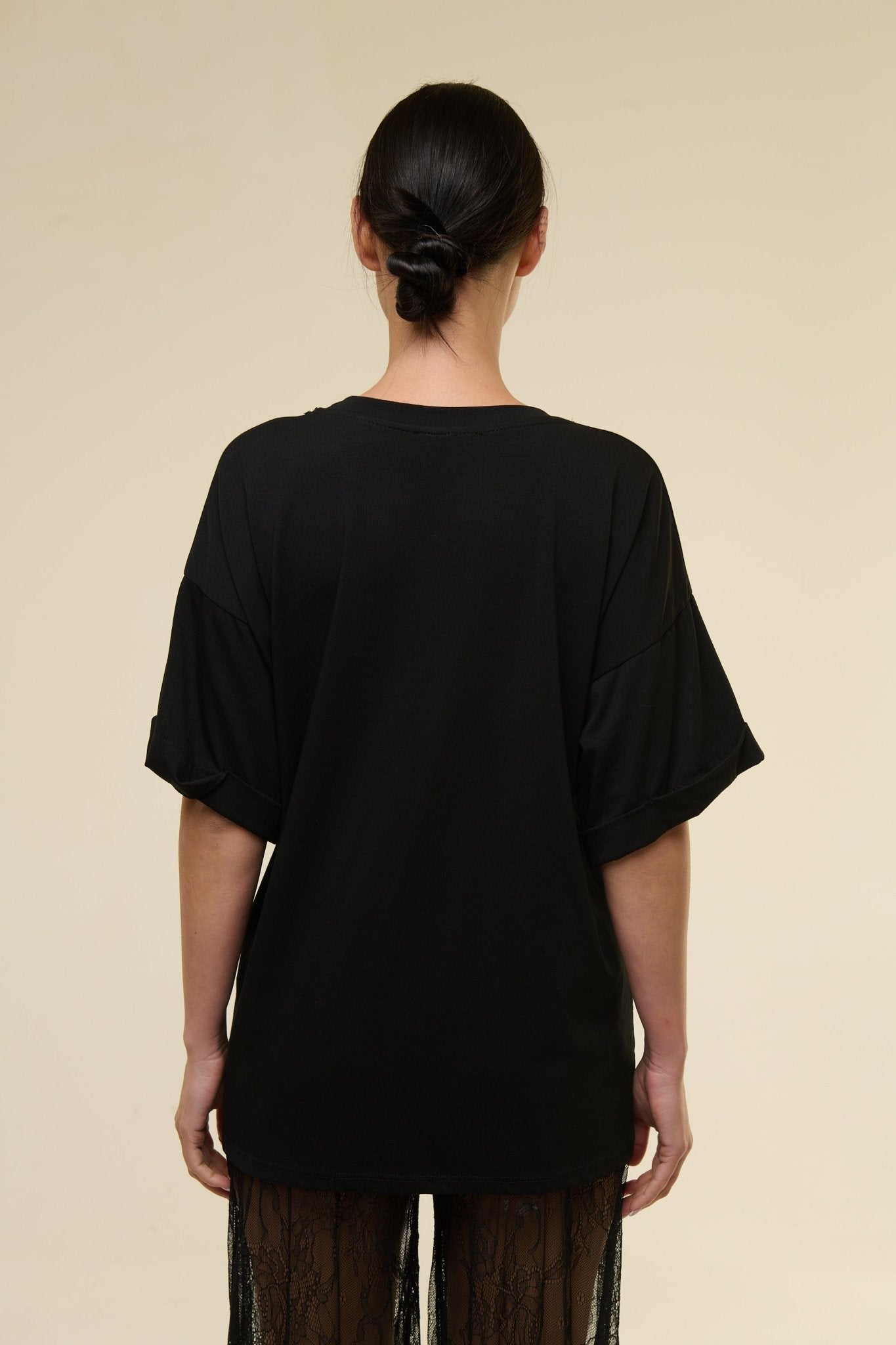 T-Shirt Nera Charlie - 22 Spazio Boutique