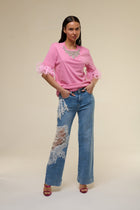 T-Shirt Rosa Plume - 22 Spazio Boutique