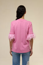 T-Shirt Rosa Plume - 22 Spazio Boutique