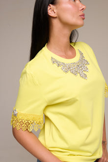 T-Shirt Gialla Lace