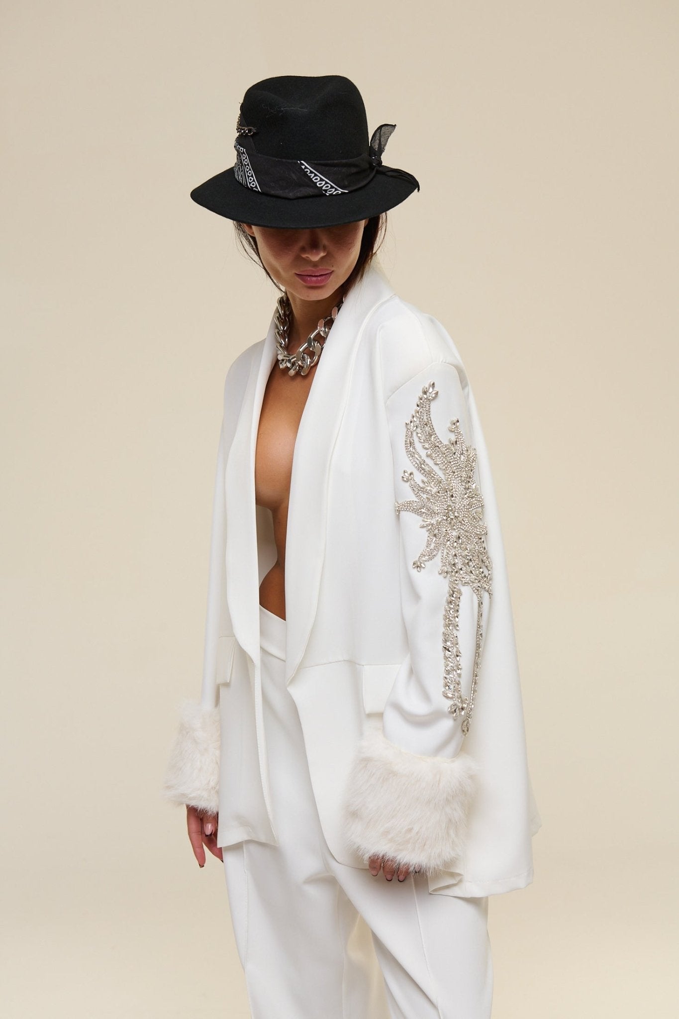 Tailleur - Over Gioiello Bianco - 22 Spazio Boutique