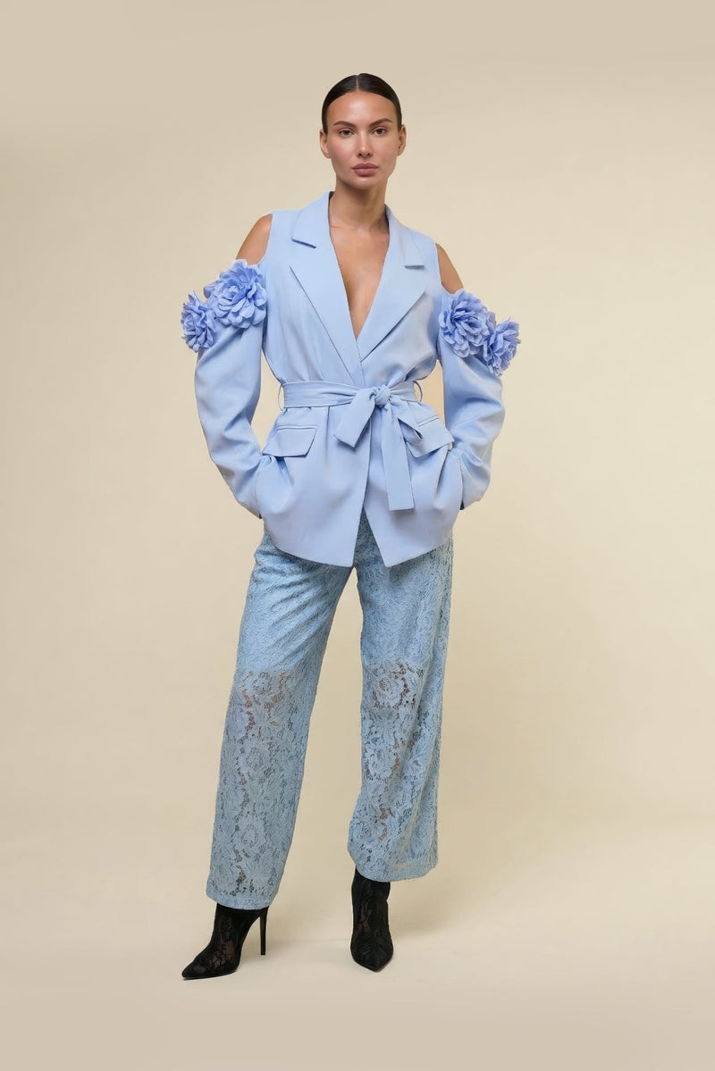 Tailleur Over Rose Azzurro - 22 Spazio Boutique