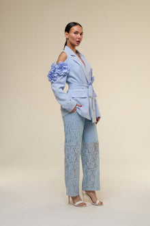 Tailleur Over Rose Azzurro - 22 Spazio Boutique