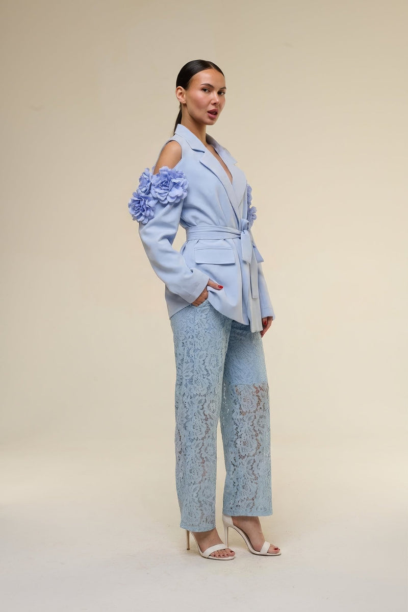 Tailleur Over Rose Azzurro - 22 Spazio Boutique