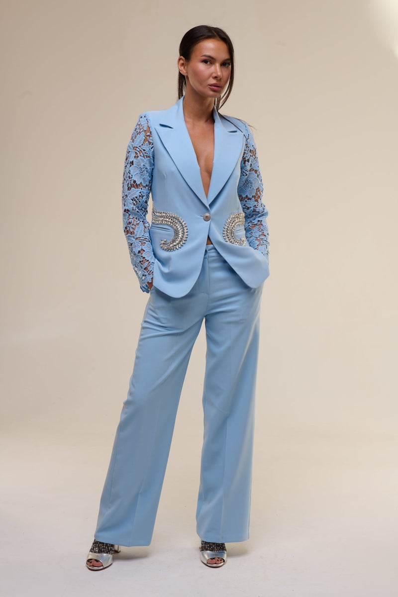 Tailleur Lace Azzurro - 22 Spazio Boutique